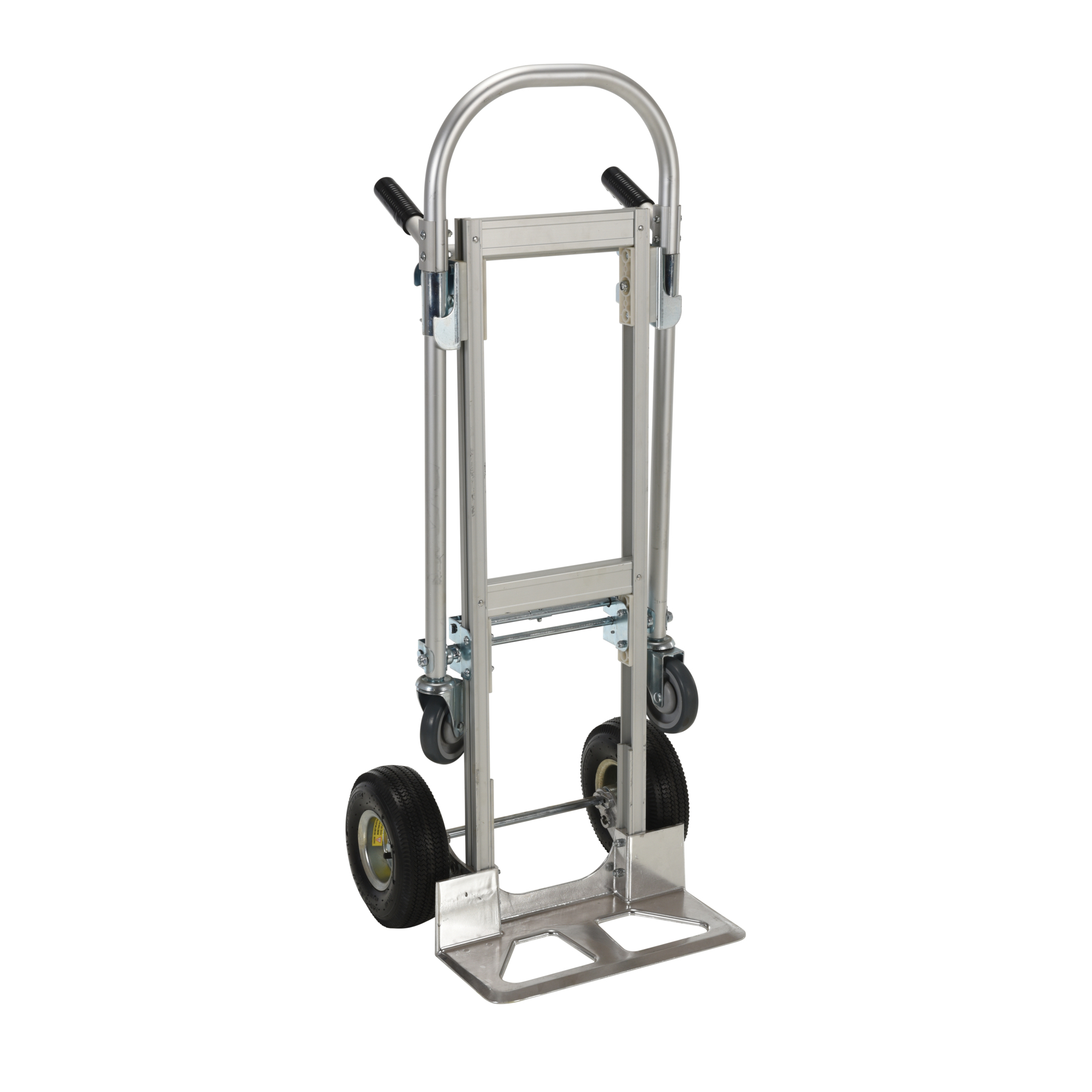 Vestil Convertible Hand Truck - 2-in-1, 51.5in. Height, 500-lb. Capacity, Aluminum, Model# ALUM-CONV